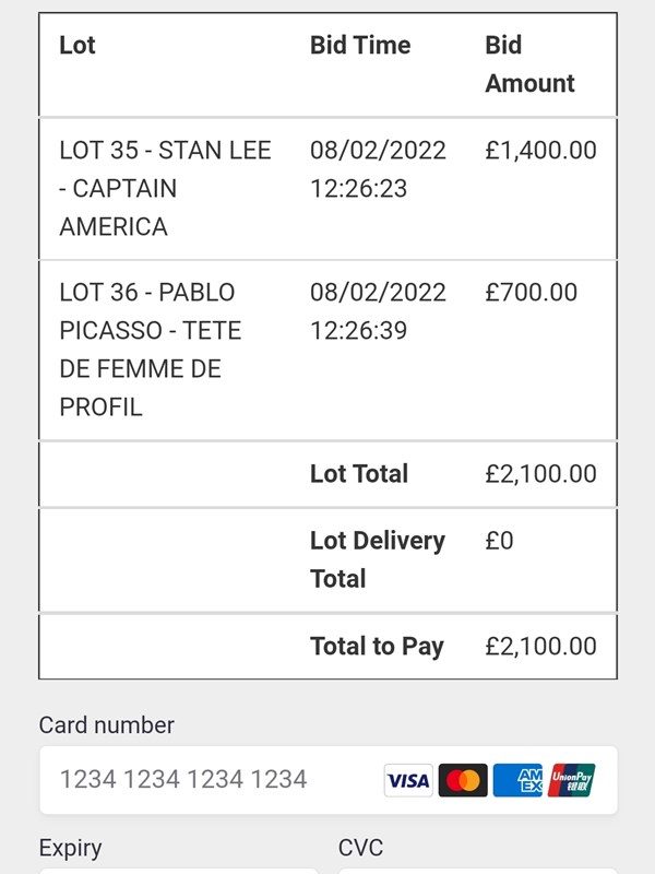 silent auction payment collection