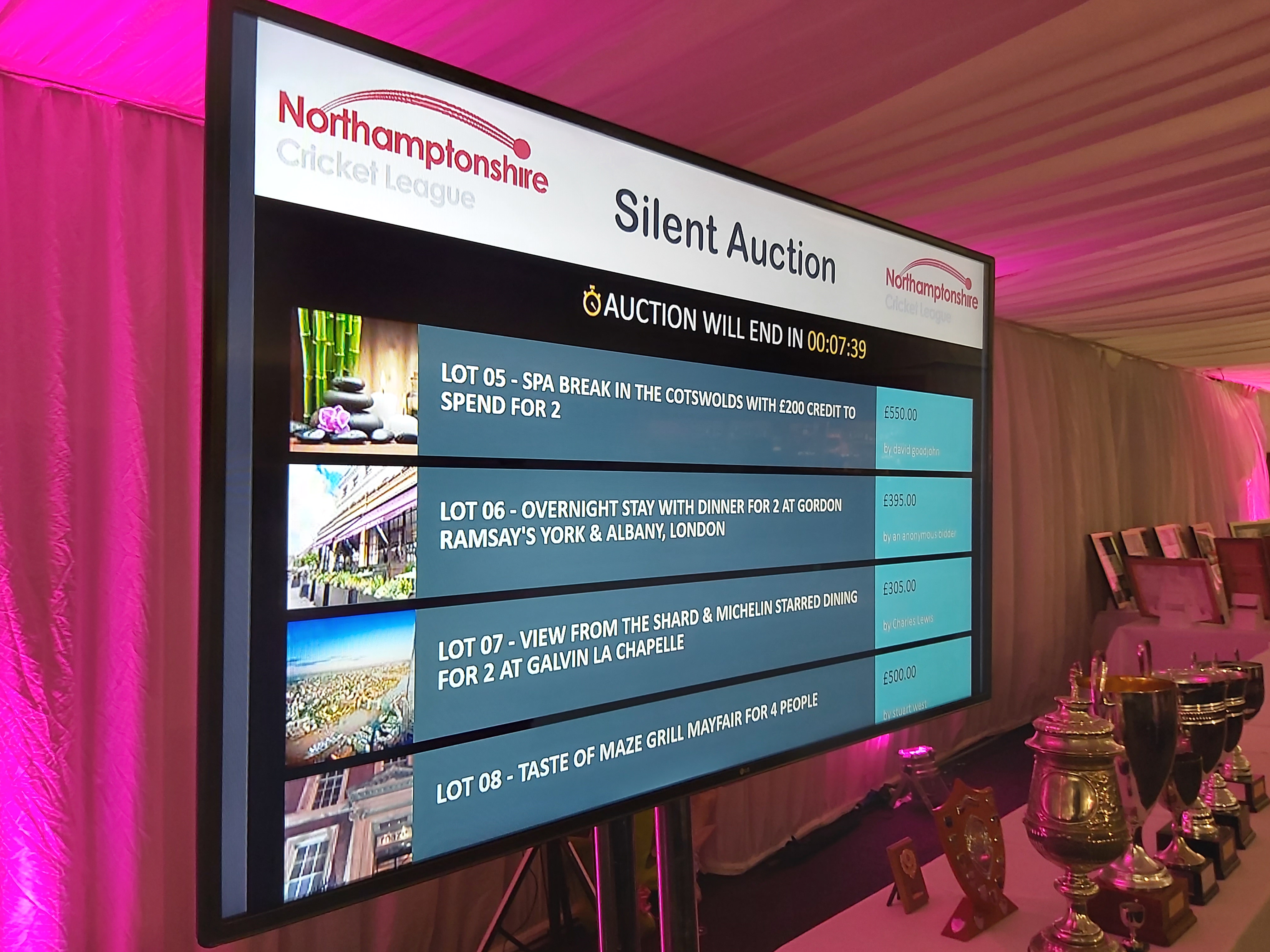 silent auction or raffle payment collection